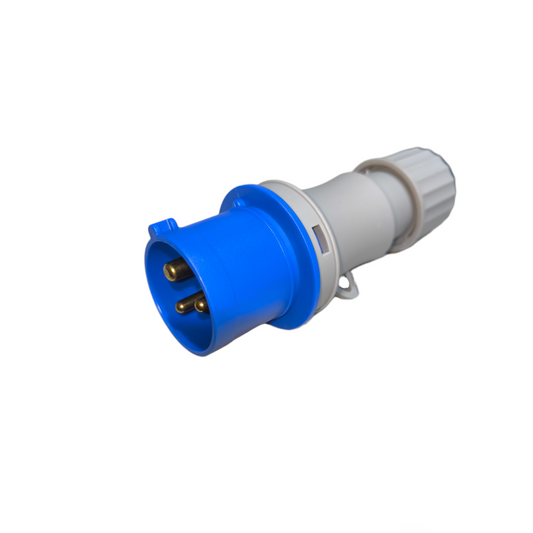 Wixim industrial plug 220V blue and gray electrical connector with three prongs for heavy-duty use