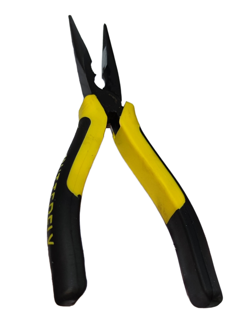 Butterfly 8 Inches Needle Nose Pliers with yellow and black ergonomic handles