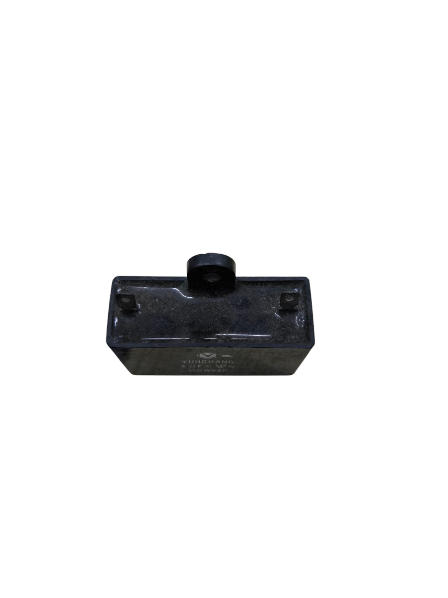 CBB 4uF 350V capacitor black rectangular electrical circuitry part
