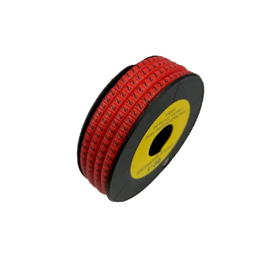 Grippes Z Marker Red 2.6mm to 4.2mm 1000pcs cable management spool with red labeling tape