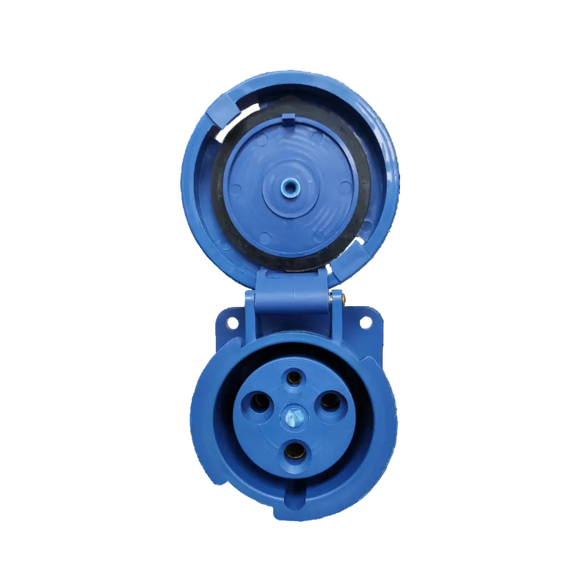 Grippes 63A industrial outlet 220V with a protective cover for safety and durability