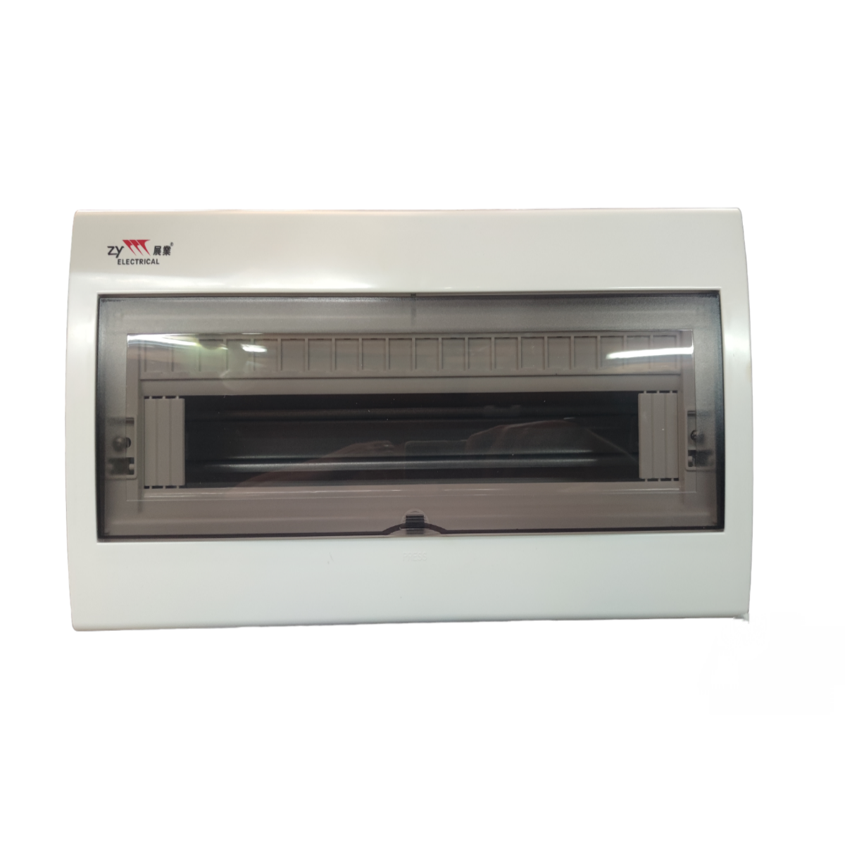 ZY 18 Ways Distribution Box electrical circuitry part with transparent cover and white casing