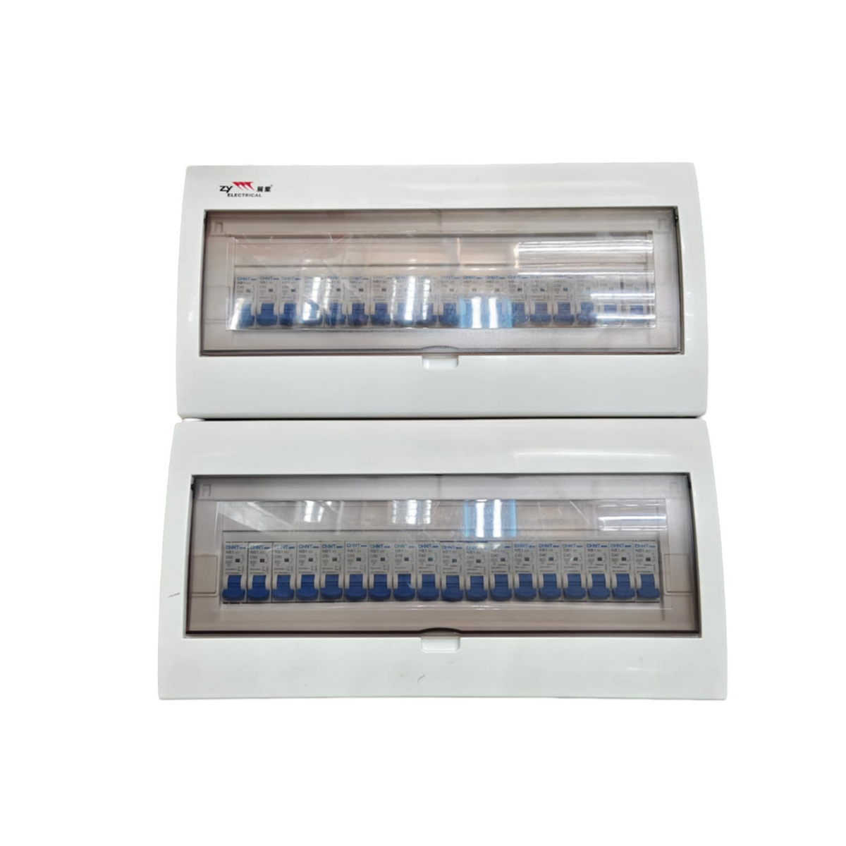 Panel Box ZY with 35 Bus Bar 1 Pole electrical circuitry parts by Chint and ZY in white casing