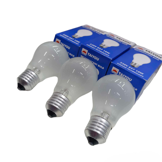 Taiyou 10W Incandescent Bulb E27 220V 3PCS Per Order