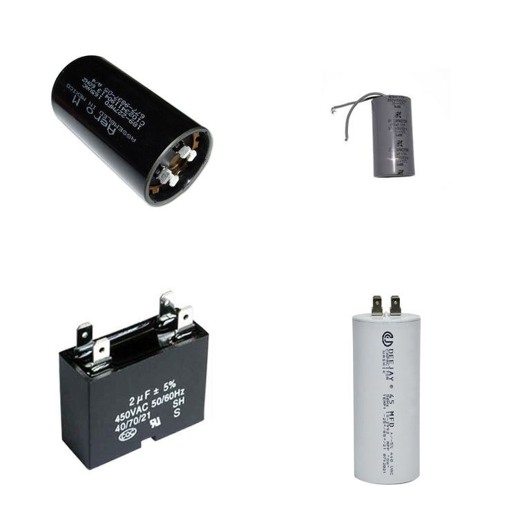 Various high-quality electrical capacitors with different shapes and specifications to buy electrical capacitors online