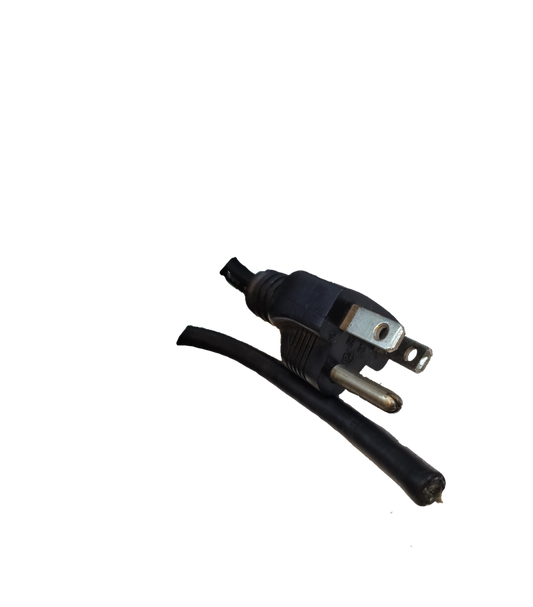 Black heavy duty three prong grounded plug and cable from China industrial grounded AC power cable for equipment