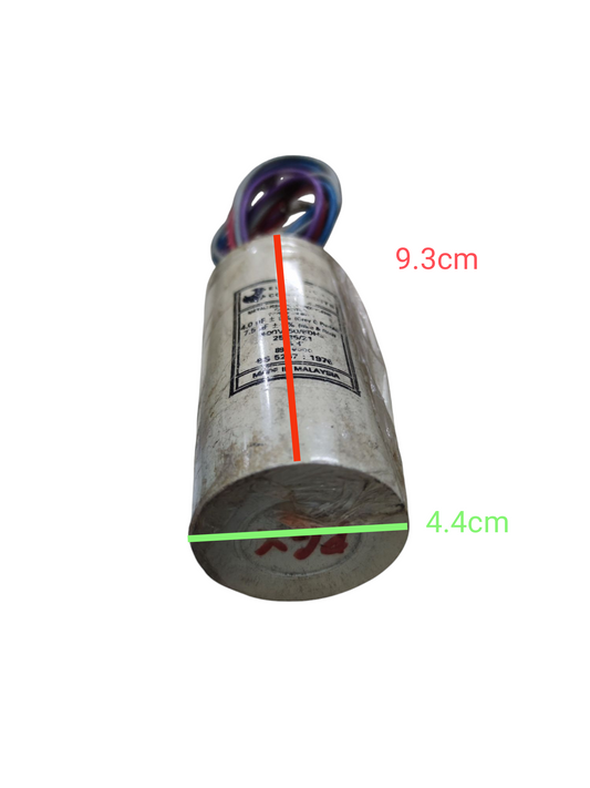 Dual Capacitor 4.0uF 400V and 7.5uF 400V, Washing Machine Capacitor