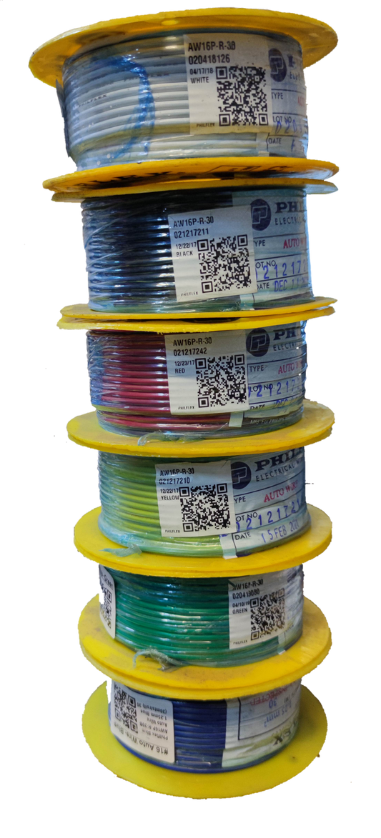 Philflex Auto Wire AWG 16 ( 1.25mm), Automotive Wire #16 (1.25mm) Yellow