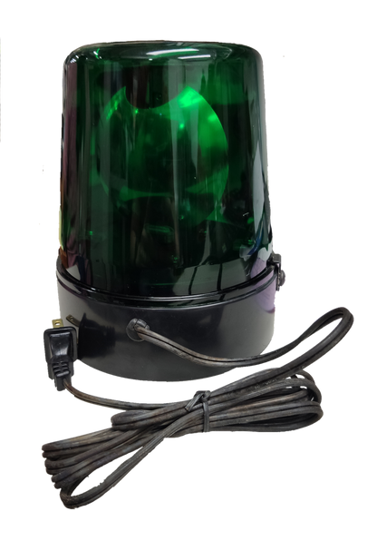 Revolving Light Warning 220V Green, Warning Light 220V Green with Black Base
