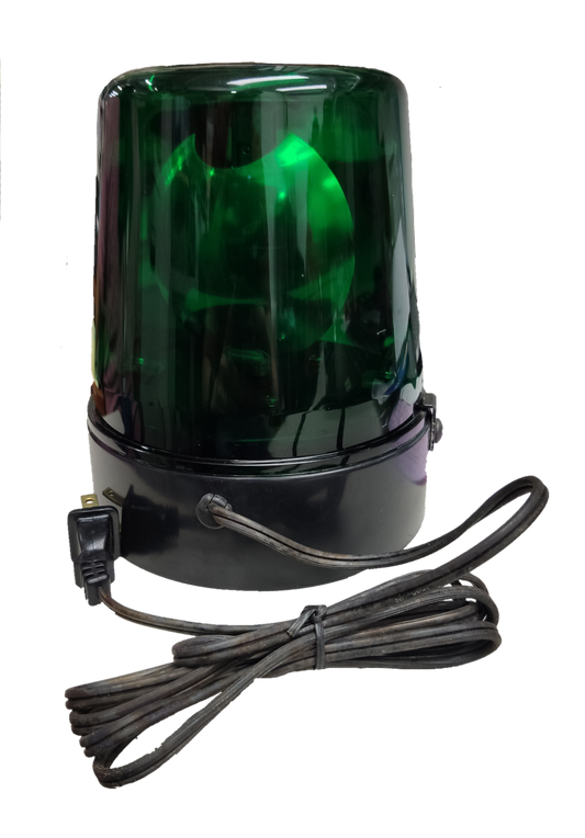 Revolving Light Warning 220V Green, Warning Light 220V Green with Black Base