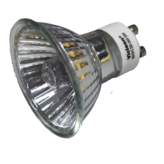 Vicloon 50W Halogen Bulb Gu10 MR16 220V , 50W 220V MR-16 Halogen Bulb GU10 Socket, Halogen Bulb for Scented Candles, Candle Warmer Bulb 50W 220V Dimmable