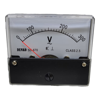 Denko Panel Meter 300V AC 60 x 70mm SD670300VAC