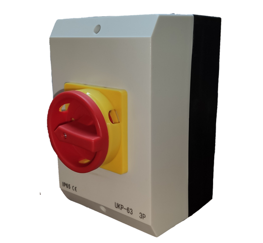 Grippes Isolator Switch 63A 3Pole 220V , Disconnect Switch 3 Pole 63A 220V,  Isolation Switch