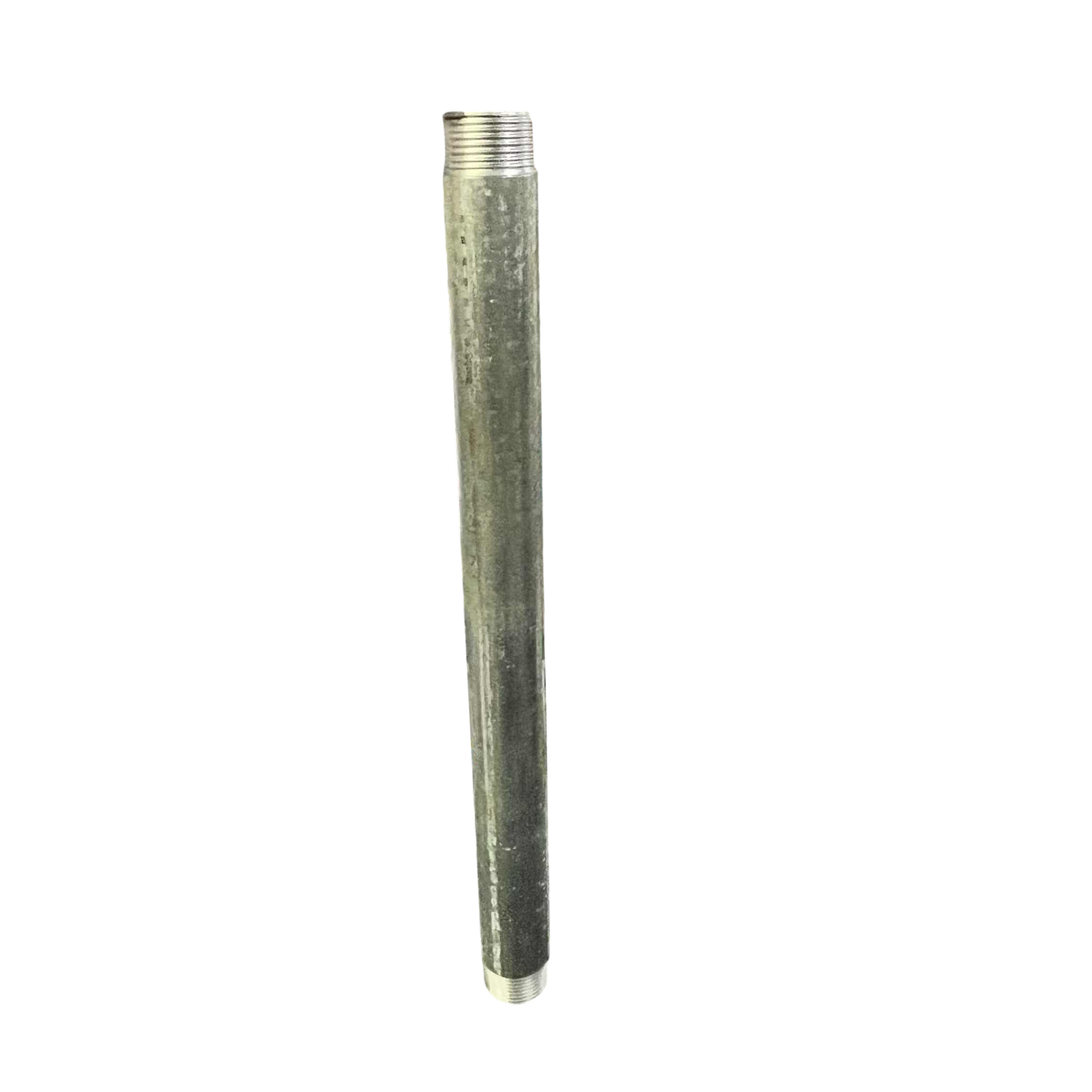 1 inch EMT conduit pipe nipple in galvanized steel for electrical conduit connections
