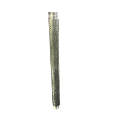 1 inch EMT conduit pipe nipple in galvanized steel for electrical conduit connections