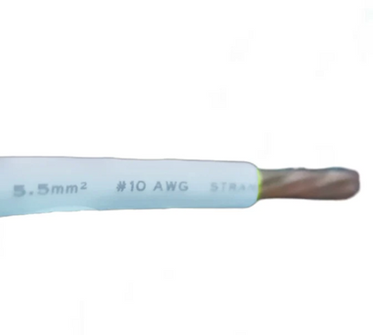 10 AWG white electrical wire - Pre cut with clear insulation and copper strands for electrical projects