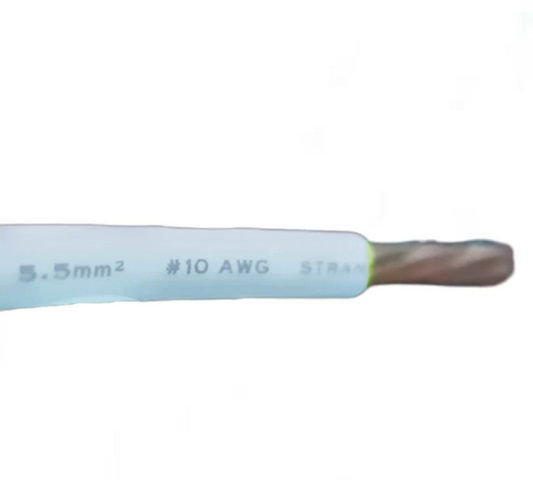 10 AWG white electrical wire - Pre cut with clear insulation and copper strands for electrical projects
