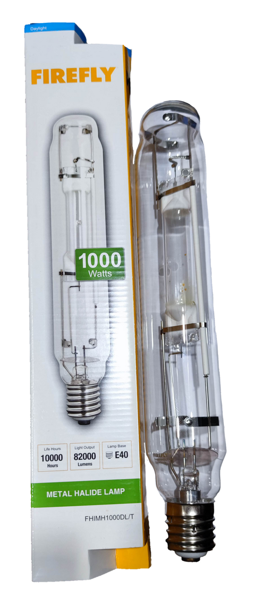 Firefly 1000W metal halide lamp E40 high intensity discharge bulb with clear glass and metal base
