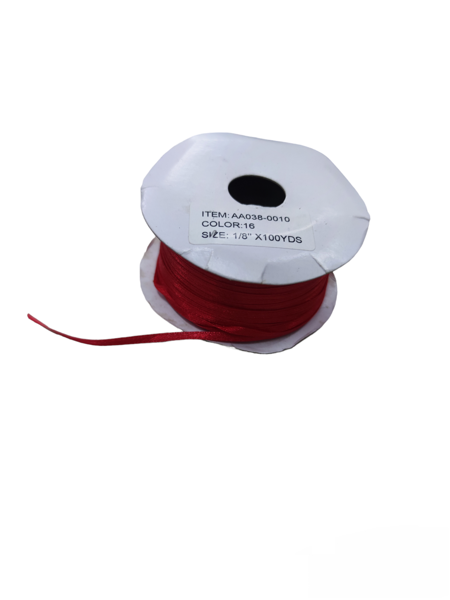 Ribbon Lace Tie Red 0.4cm per Meter