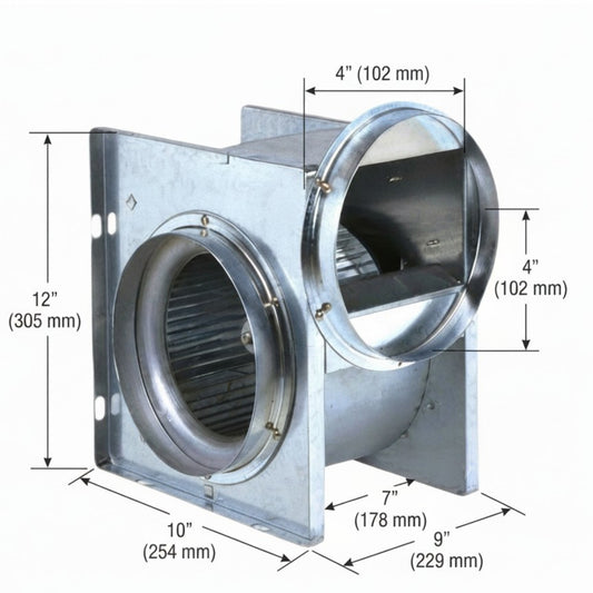 KDK 120mm (4.7 Inches) Mini Sirocco Ducted Fan, 167 CFM, 220V 12CGB15