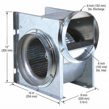 KDK 120mm (4.7 Inches) Mini Sirocco Ducted Fan, 167 CFM, 220V 12CGB15