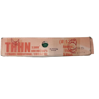 Omega 12 AWG green THHN wire 150 meters with 7 strands for electrical projects