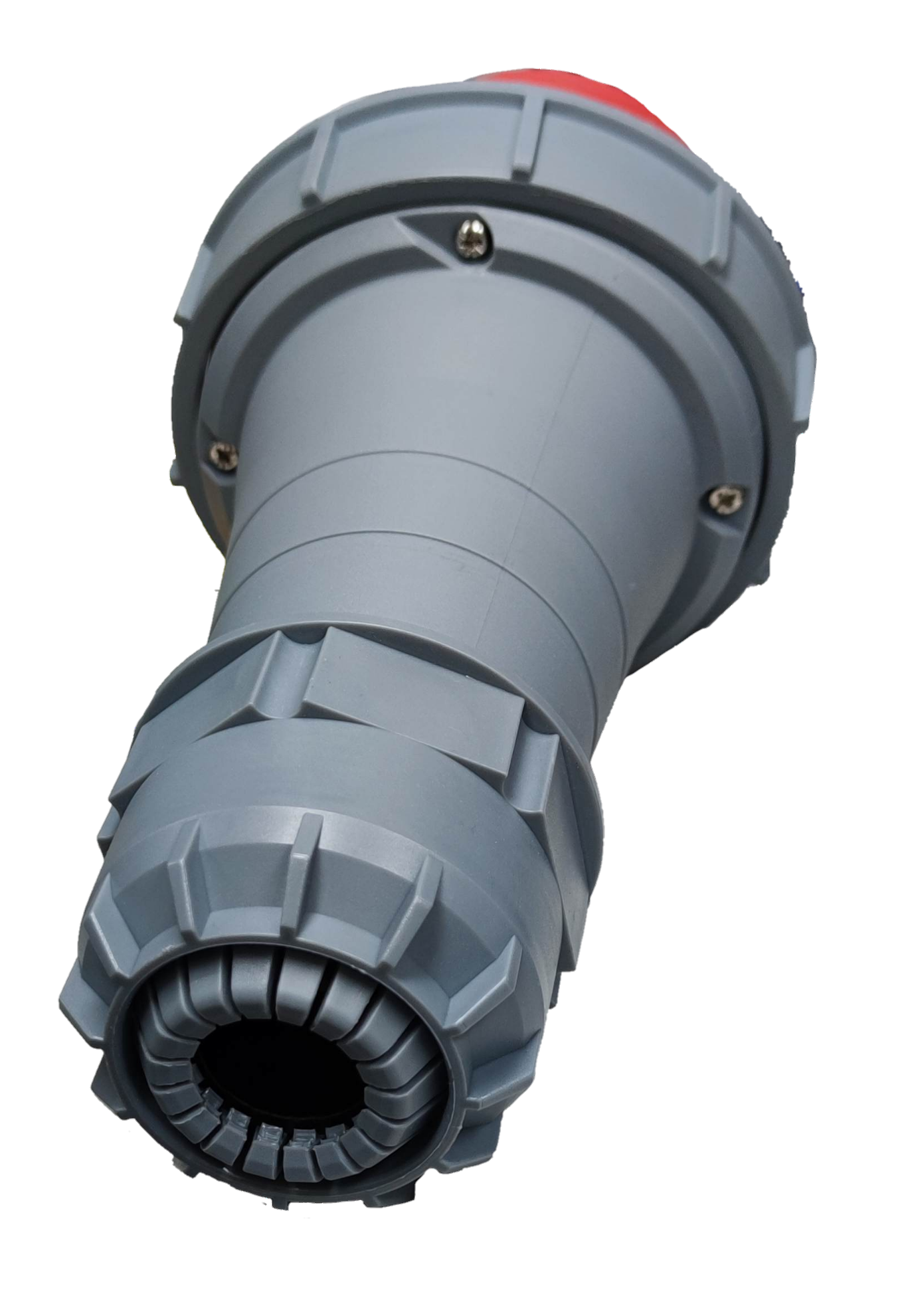 Grippes 125A industrial plug connector 4 pole in gray with robust design for secure electrical connections