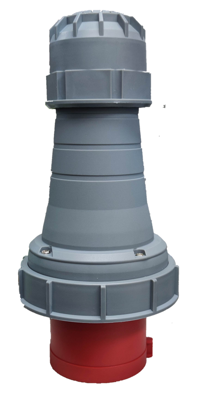 Grippes 125A industrial plug connector 4 pole designed for heavy-duty electrical applications