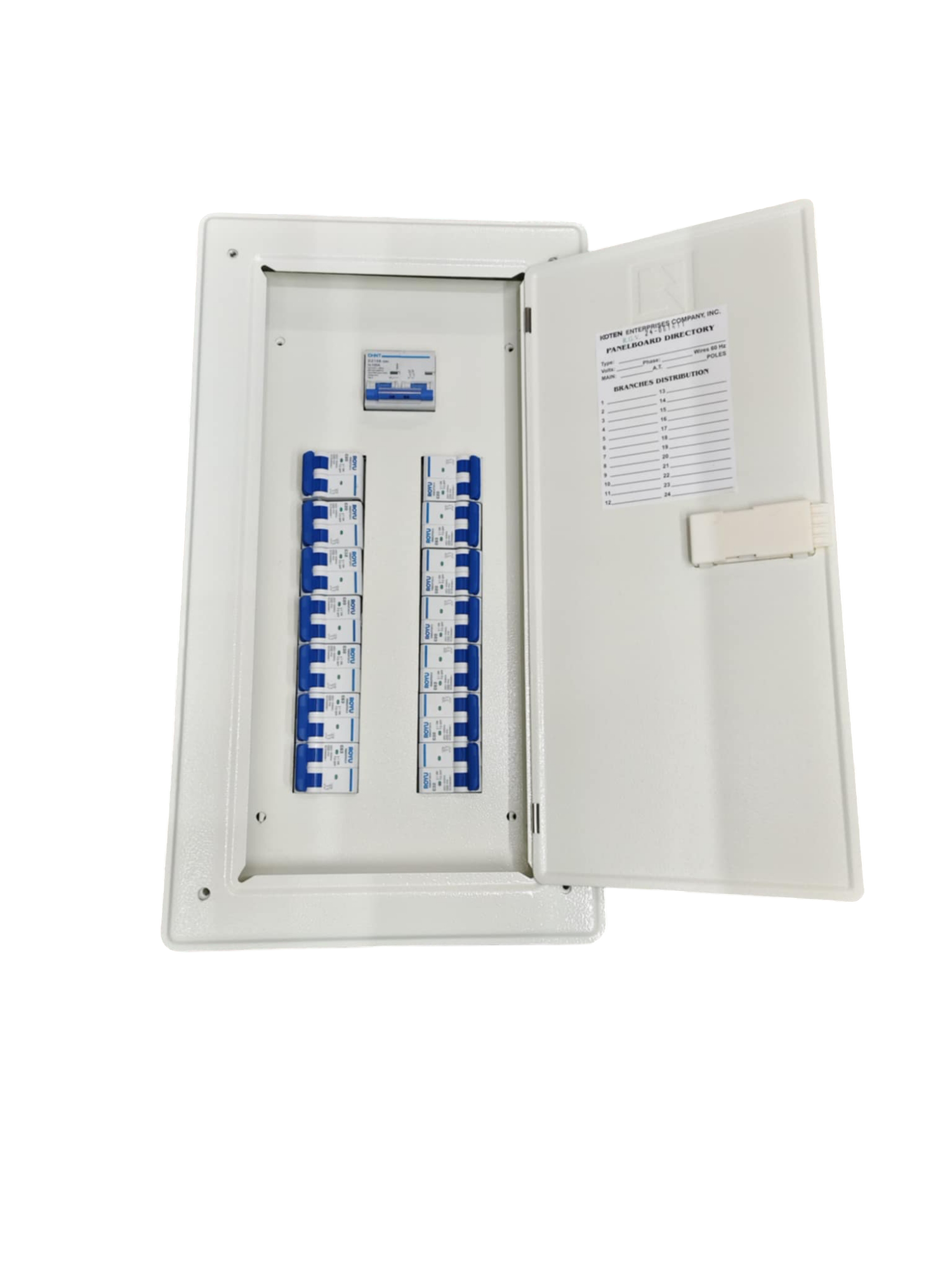 125A panel board with breakers from Chint Koten and Royu electrical circuitry parts