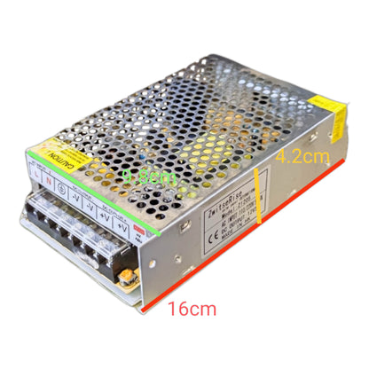 ZwitseRise 12V 5A power supply for CCTV with metal housing and ventilation for optimal performance