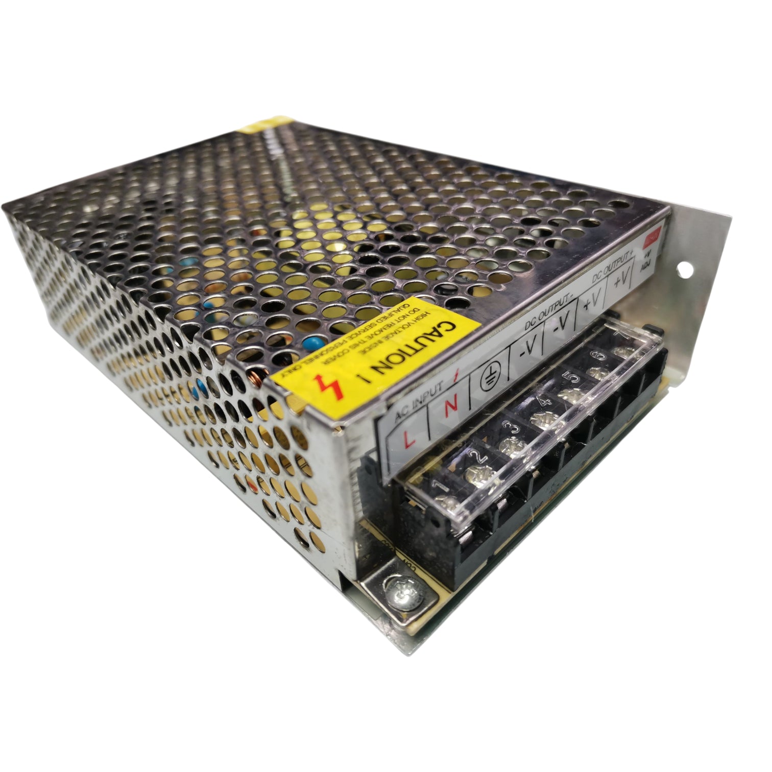 ZwitseRise 12V 5A power supply for CCTV with metal housing and ventilation for reliable performance