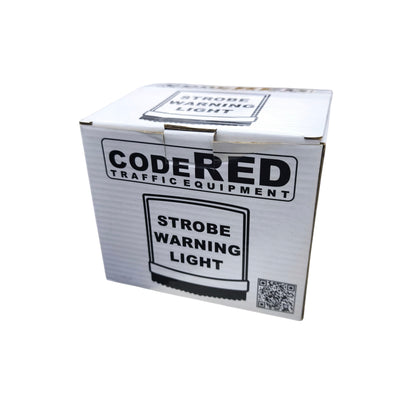 Code Red 12V red strobe warning light packaging designed for traffic safety applications