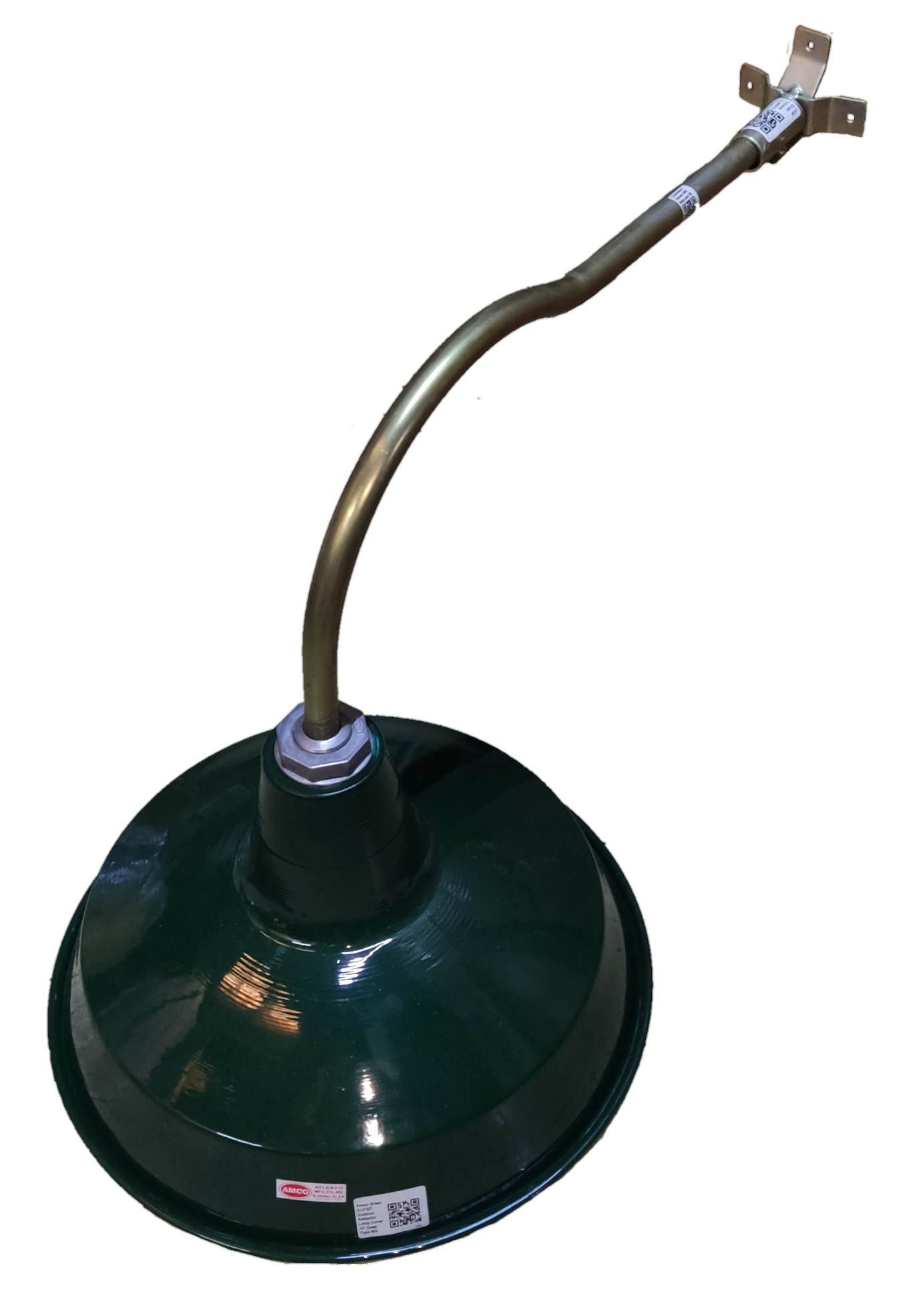 Amco 14 inch lamp cover with E40 socket and Arm in green for stylish lighting installations