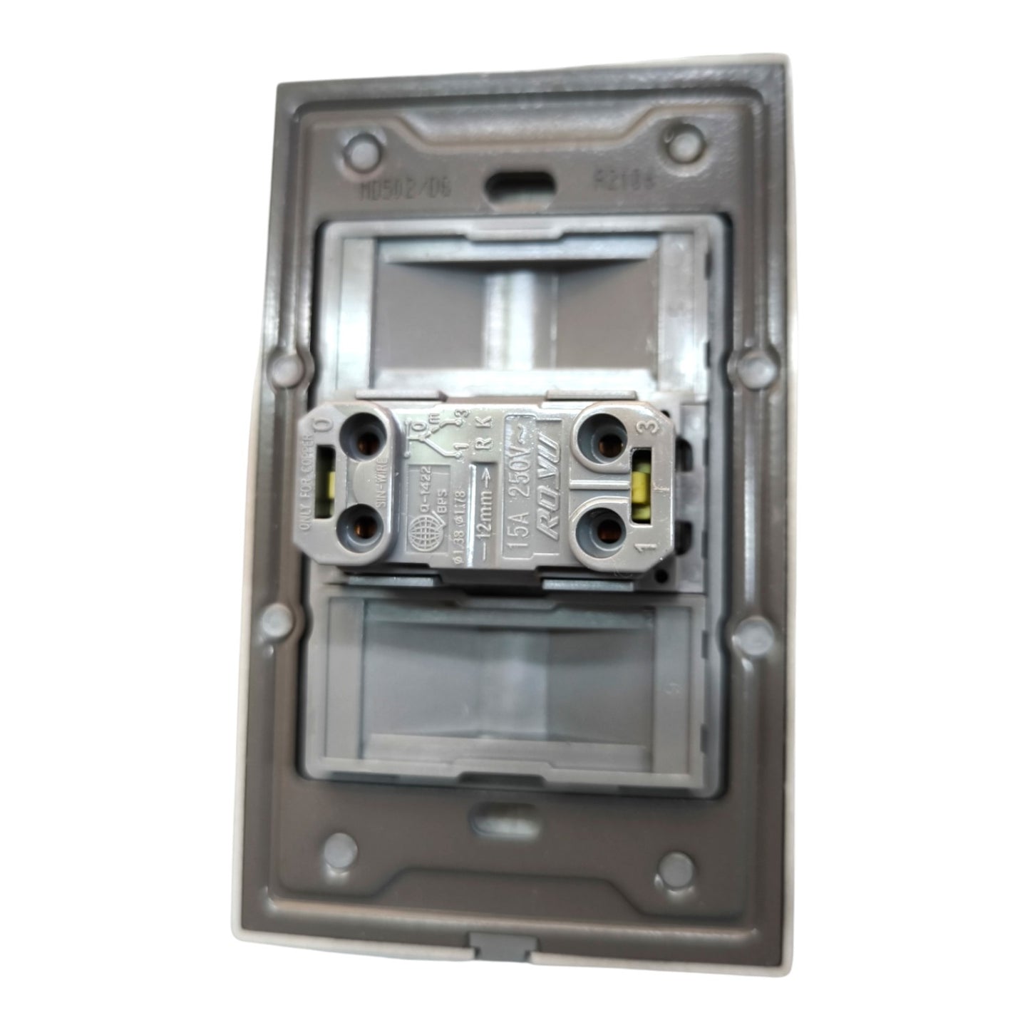 Royu 3 Way 1 Gang Switch 15A 220V with Plate Cover Dark Gray PLANO Series MD502/DG
