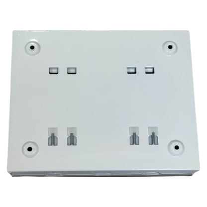 15A DPDT manual transfer switch with four secure mounting points for reliable electrical connections