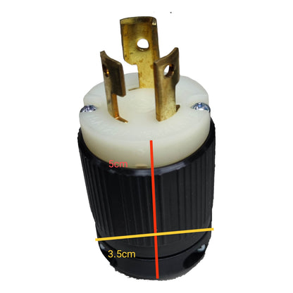 15A twist lock plug NEMA L5-15P with durable construction for secure electrical connections