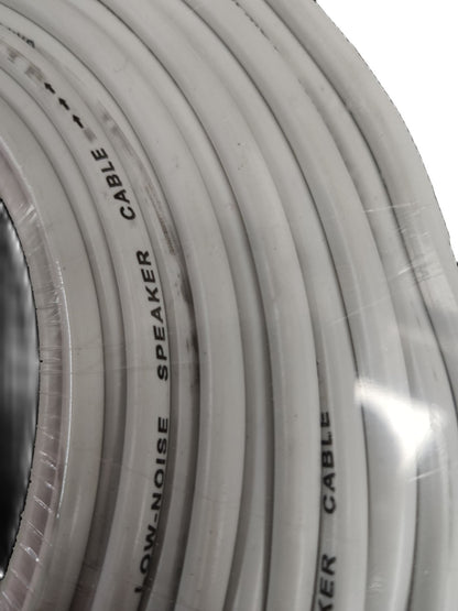 Grippes 16 AWG speaker wire 75 meters white low noise cable coil for audio connections