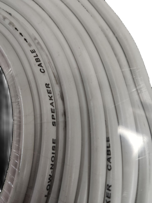 Grippes 16 AWG speaker wire 75 meters white low noise cable coil for audio connections