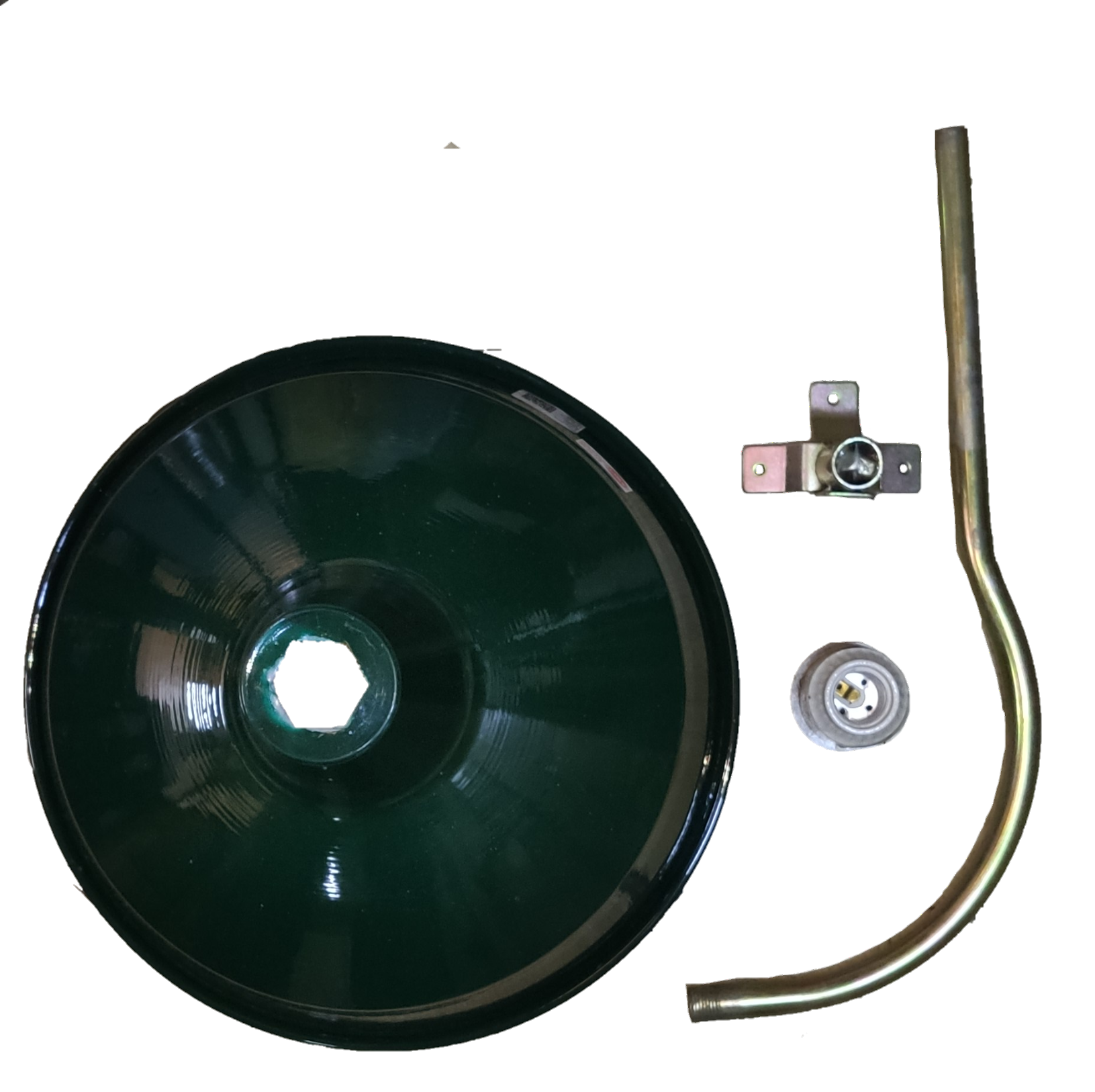 Amco 16 inch lamp cover E27 socket with mounting bracket and curved arm for lighting installations