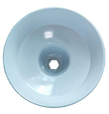 Top view of a 16 inch lamp cover with E40 socket in blue, perfect for lighting installations