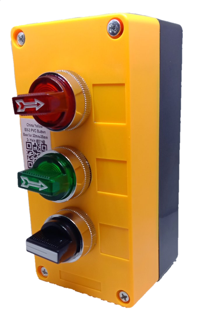 Illuminated Selector Switch Red 3 Pos / Green 3 Pos / Black 3 Pos  Selector Switch with Box