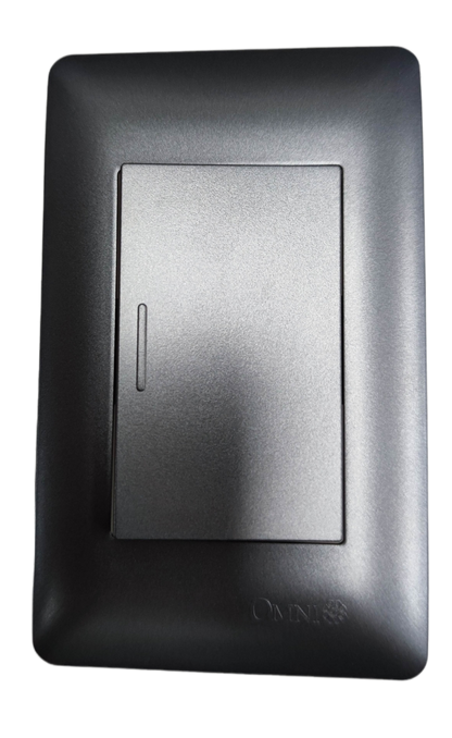 Omni 16A 250V light switch Manila in sleek silver design for modern electrical installations