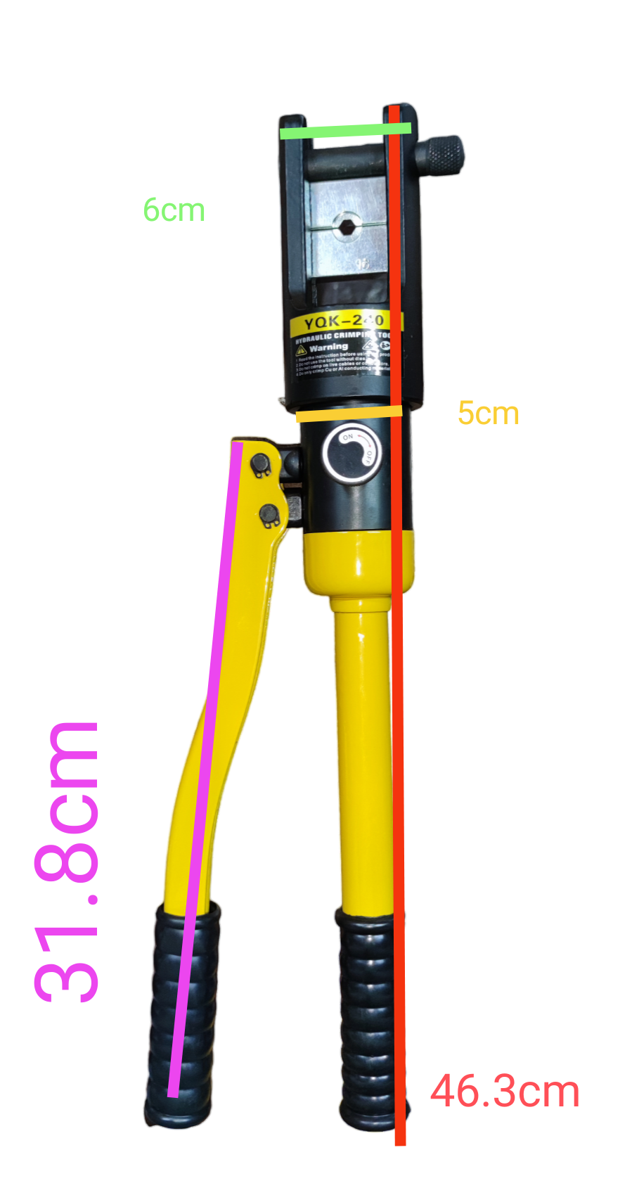 Grippes 16mm to 240mm cable crimping pliers with durable handles for precision crimping tasks