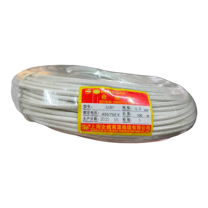 Grippes Silicon Wire 4.0mm Pre Cut Fiber Glass Cable High Temperature Wire Fire Rated Cable 450-750V 300 Degrees Celsius Available Red Black and White SW4.0MMW