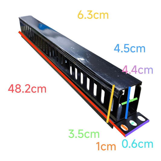 1U Cable Duct Wiring Organizing for Data Cabinet 45mm x 35mm Length 19 Inches I Electx Electrical Supply