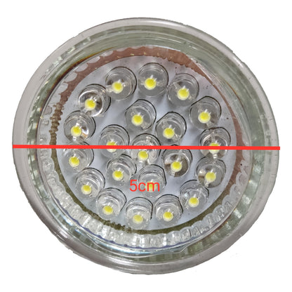 LED light bulb with measurement of 5cm on a white background