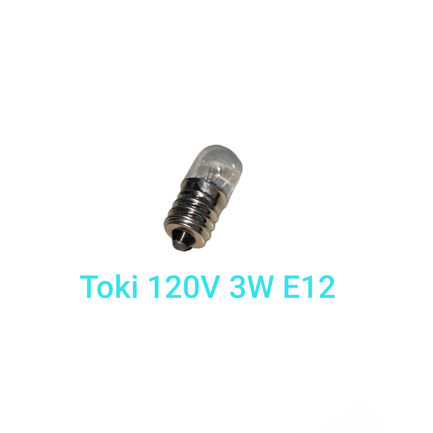 Small light bulb with technical specifications on a white background 1W Pilot Lamp E12 3cm x 1.2cm, Indicator Bulb, Machine Bulb Available in Different Voltage Electx Electrical SUpply