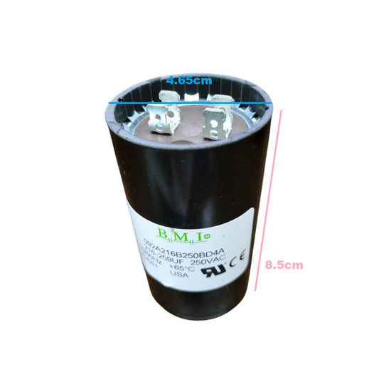BMI Motor Staring Capacitor 216-259UF 250V AC, Capacitor 216-259MFD