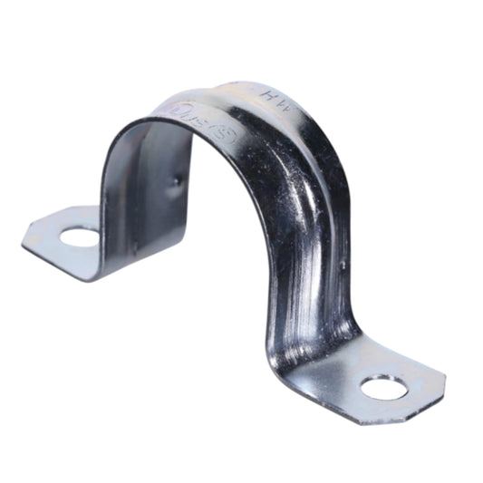 15mm Metal Clamp Double Hole for secure mounting and support of pipes and wires
