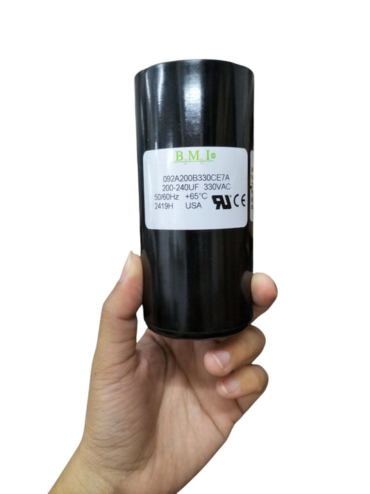 BMI Motor Starting Capacitor 200-240uF 330V AC, Capacitor 200-240MFD